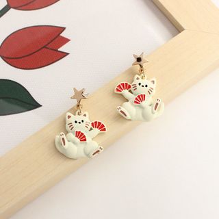 BTA-021 Bông tai hình mèo thần tài