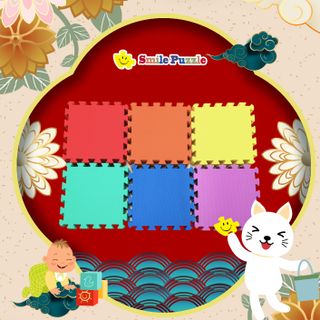Thảm xốp cho bé Smile Puzzle xuất khẩu châu Âu không độc hại (hàng có sẵn)