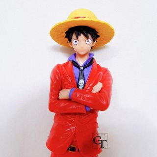 Mô Hình One Piece | Mô Hình Nhân Vật Luffy Mũ Rơm Áo Choàng Đỏ | Size 25cm