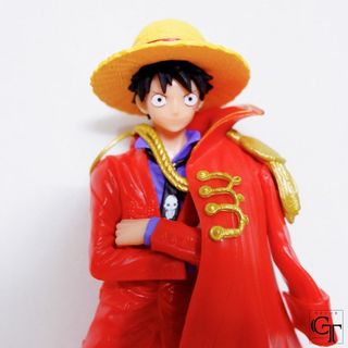 Mô Hình One Piece | Mô Hình Nhân Vật Luffy Mũ Rơm Áo Choàng Đỏ | Size 25cm