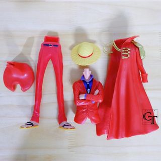 Mô Hình One Piece | Mô Hình Nhân Vật Luffy Mũ Rơm Áo Choàng Đỏ | Size 25cm