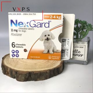 1 viên Nexgard 2 - 4kg - Diệt ve rận, ký sinh trùng trên da dành cho cún.