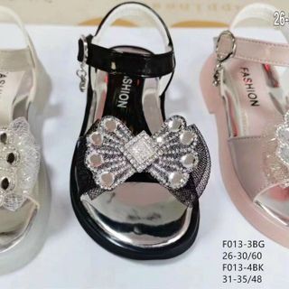 Sandal trẻ em kiểu dáng công chúa đính nơ đá lấp lánh F013