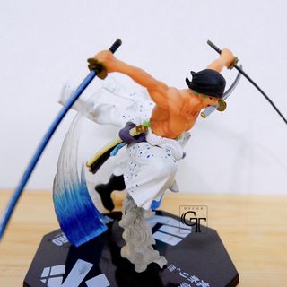 Mô Hình One piece | Mô Hình Nhân Vật Tam Kiếm Zoro 2 đầu | Có Giá Đỡ | Size 11cm