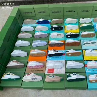 Giày nữ đế bằng chất da mềm êm chân V399
