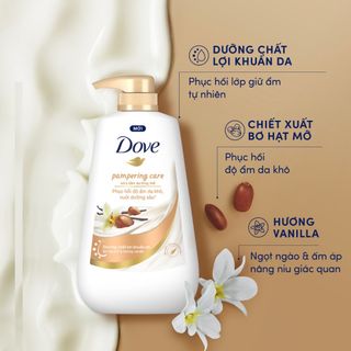 Sữa tăm Dove dưỡng ẩm vượt trội 500g Chính Hãng Unilever VN