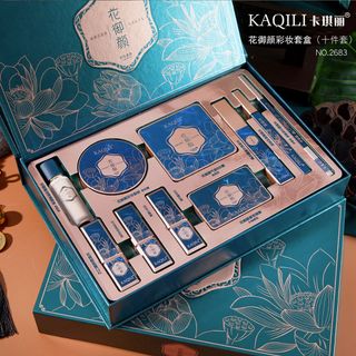 Bộ Mỹ Phẩm Qùa Tặng KAQILI 12mon phối thiệp siêu sang xịn ( Full Box kèm túi )