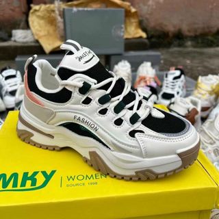 Giày thể thao nữ đế độn chất da mềm V382