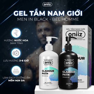 Sữa tắm hương nước hoa Oniiz, Gel tắm Bel Homme & Men In Black hương thơm hiện đại, nam tính 500ml - Shop Nhím Yêu