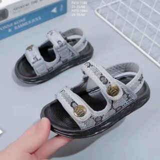 Sandal trẻ em quai ngang đính nút tròn F013
