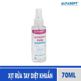 Chai Xịt Rửa Tay ALFASEPT Pure An Toàn Cho Da Nhạy Cảm, Giúp Diệt Khuẩn Nhanh Chóng Và Hiệu Quả Lọ 70ml - Shop Nhím Yêu