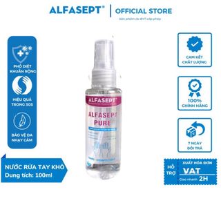 Chai Xịt Rửa Tay ALFASEPT Pure An Toàn Cho Da Nhạy Cảm, Giúp Diệt Khuẩn Nhanh Chóng Và Hiệu Quả Lọ 70ml - Shop Nhím Yêu
