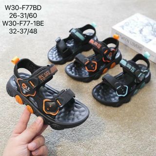 Sandal trẻ em màu đen viền màu đẹp W30 giá sỉ