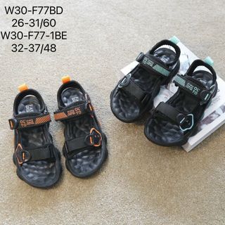 Sandal trẻ em màu đen viền màu đẹp W30