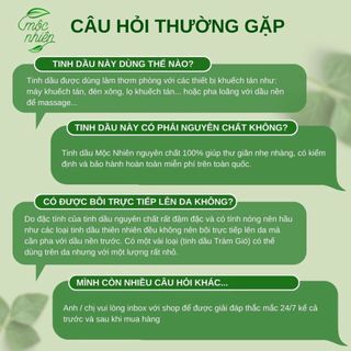 Tinh dầu 100ml Mộc Nhiên nguyên chất có kiểm định (chọn mùi)