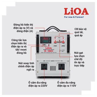 [CHÍNH HÃNG]Ổn Áp Lioa 1 Pha 10.000VA Dải Điện 150-250...90-250...50-250