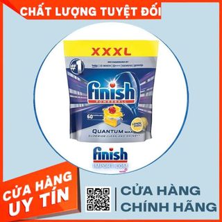 Túi 36 viên rửa chén Finish Quantum Max (14x tính năng trong 1 viên công thức mới – Hương Chanh) - Dành cho máy rửa chén