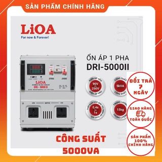 [CHÍNH HÃNG]Ổn Áp Lioa 1 Pha 5000VA Dải Điện 150-250...90-250...50-250
