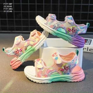 Sandal trẻ em họa tiết elsa phối màu đẹp F177