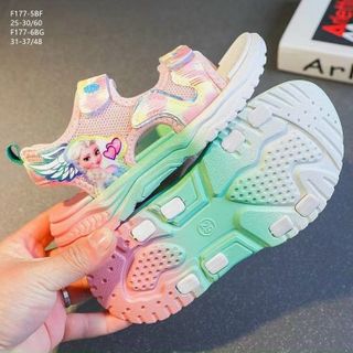 Sandal trẻ em họa tiết elsa phối màu đẹp F177