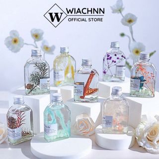 Tinh Dầu Thơm Phòng Que Gỗ Phát Sáng Ban Đêm WIACHNN, Lọ Khuếch Tán Xông Phòng, Khử Mùi Không Khí 100ml