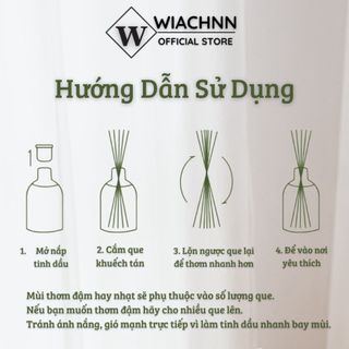 Tinh Dầu Thơm Phòng Que Gỗ Phát Sáng Ban Đêm WIACHNN, Lọ Khuếch Tán Xông Phòng, Khử Mùi Không Khí 100ml