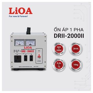 [CHÍNH HÃNG]Ổn Áp Lioa 1 Pha 2000VA Dải Điện 150-250...90-250...50-250