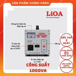 [CHÍNH HÃNG]Ổn Áp Lioa 1 Pha 1000VA Dải Điện 150-250...90-250...50-250