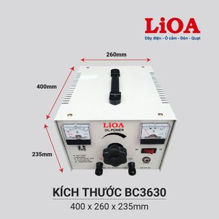 [CHÍNH HÃNG]Máy Nạp Ắc Quy 6V-12V-18V-24v-36V (Nguồn 1 Chiều DC) Lioa BC3630 (2-36V 30A) giá sỉ