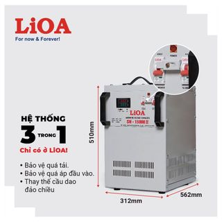 [CHÍNH HÃNG]Ổn Áp Lioa 1 Pha 15.000VA Dải Điện 150-250...90-250...50-250