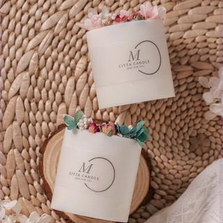 [6 MÙI] Nến Thơm Handmade Trang Trí Hoa Khô CITTA Cao Cấp Làm Từ Đậu Nành Tự Nhiên, Không Khói, Khử Mùi