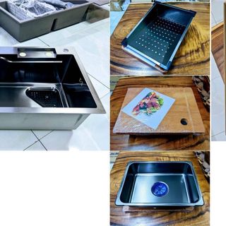 Chậu rửa chén kèm vòi rút