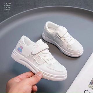 Giày thể thao Trẻ em màu trắng họa tiết gấu đẹp F179