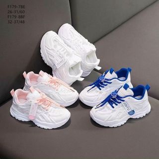 Giày thể thao trẻ em độn đế phối dây màu đẹp F179