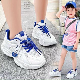 Giày thể thao trẻ em độn đế phối dây màu đẹp F179