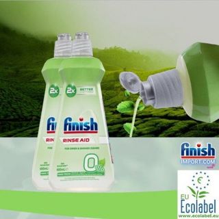 COMBO 2 Chai 400ml Finish dành cho máy rửa chén (0% Ecolabel EU) nước làm bóng sấy khô – (Thân thiện với môi trường)