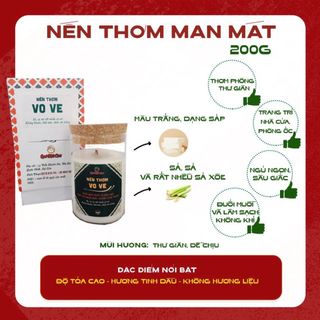 Nến thơm phòng cao cấp, thư giãn, trang trí 🕯Nến thơm đẹp tinh dầu thiên nhiên xuất khẩu bấc gỗ QUÊ MỘT CỤC 200g
