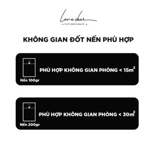 Nến Thơm Phòng LoveDear Cao Cấp Nhiều Mùi Từ Tinh Dầu Thiên Nhiên và Sáp Cọ - Trang Trí Decor 100g & 200g