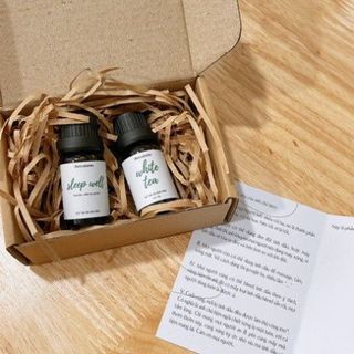 [Déco Noel - Must try] Tinh dầu trà trắng (white tea) 10ml kèm thiệp xinh xắn - Liệu pháp mùi hương