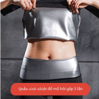 Quần sinh nhiệt giảm mỡ bụng , đùi - Quần tan mỡ bụng đùi , tráng bạc cả quần giúp đổ mồ hôi giảm mỡ, giảm cân( Cỡ dài)