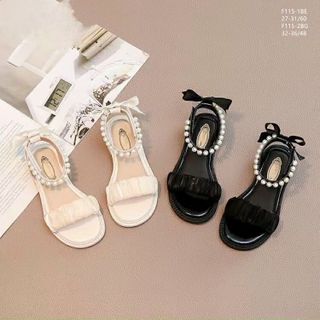 Sandal trẻ em quai ngang nhún ngọc trai xinh xắn F115 giá sỉ