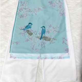 Set bộ áo dài cách tân 4 tà+ quần lưng thun phía sau,  có dây kéo - GR0246