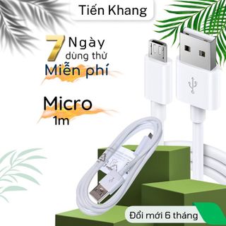 Dây sạc ANDROID 1m đầu sạc usb micro, Cáp sạc Micro Usb cho SAMSUNG, OPPO, VIVO