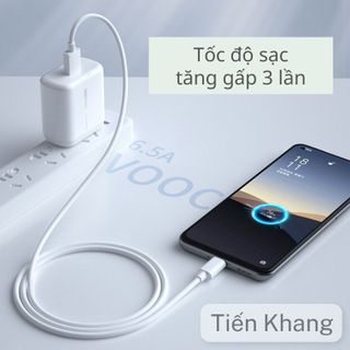 Bộ sạc nhanh OPPO SUPER VOOC, Củ sạc 65w và cáp sạc nhanh OPPO đầu USB to Type C