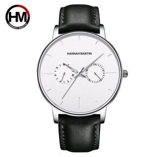 ĐỒNG HỒ HANNAH MARTIN DÂY DA MẶT TRẮNG