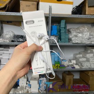 Tai nghe có dây giá rẻ nhét tai có núm cao su êm tai, Tai nghe có mic kết nối jack 3.5mm cho máy tính gaming