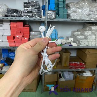 Tai nghe có dây giá rẻ nhét tai có núm cao su êm tai, Tai nghe có mic kết nối jack 3.5mm cho máy tính gaming