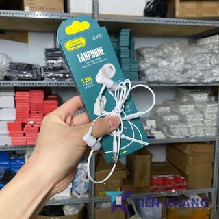 Tai nghe có dây giá rẻ nhét tai có núm cao su êm tai, Tai nghe có mic kết nối jack 3.5mm cho máy tính gaming