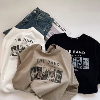 Áo thun nam nữ form rộng The Band