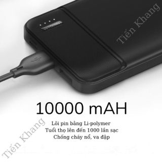 Pin dự phòng 10000 mah sạc nhanh T01